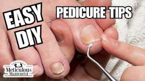 👣Beginner Pedicure Tutorial: Clean Yellow Toenails at Home #nails #satisfying