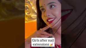 girls after nail extensions…💅 #payalpanchal #shorts