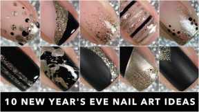 10 EASY New Year's Eve Nail Art Ideas || caramellogram