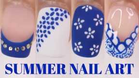 blue Summer nail designs 2024 | easy summer nail art compilation, euro summer nails inspo