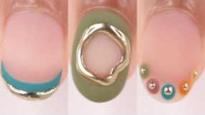 chrome nail art designs using gel polish, easy nail art compilation, natural nail art designs