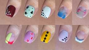 10 Easy nail art designs for beginners || How to make short nails look pretty