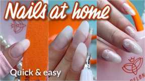 PRO Gel Manicure AT HOME UNDER $20 - quick nail routine, easy tutorial *Amazon finds*