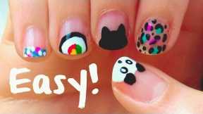 Easy nail art designs for short nails!! For beginners & DIY tools!