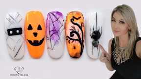 5 salon friendly Halloween Nail Art. Quick and easy Halloween Nail designs for beginners.