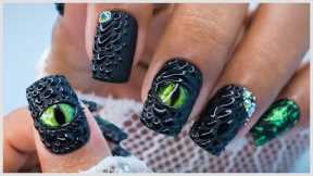 Snake Eye Nails Tutorial | Halloween Nail Art Ideas | Nail Art At Home