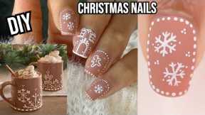 GINGERBREAD CHRISTMAS NAILS , Christmas nail art tutorial 2024, diy nails at home