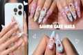 do sanrio cake nails w me 🎂🩵 nail