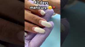 42 day old gel manicure rescue with @modelonesofficial gel polish kit #summeronshorts