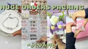HUGE ORDER PACKING ASMR 💗😻|| small business || nails art || nails asmr || asmr