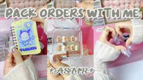 PACK ORDERS WITH ME ASMR 🫶🏻💗|| small business || nails art || nails asmr || asmr